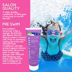 TRISWIM Kids hair after swim look: hydrated and healthier.
