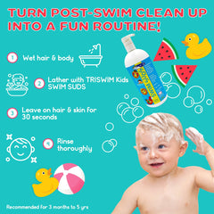 Chlorine odor reduction demonstrated by TRISWIM Kids Suds