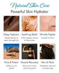 Premium amber bottle signals undiluted Tropical Holistic Emu Oil quality.