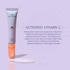 Tru Alchemy Eye Elixir caffeine focus demonstrates de-puffing effect near the under-eye area