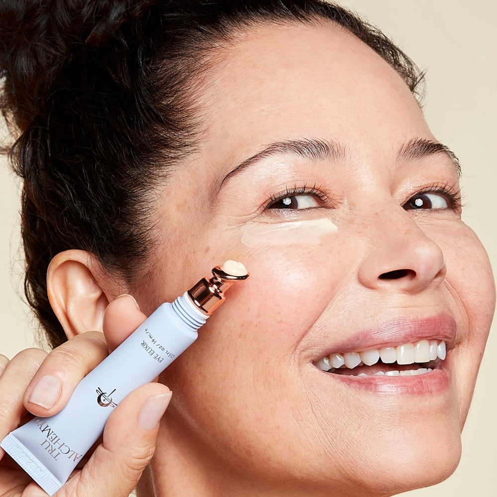 Tru Alchemy Eye Elixir light-diffusing glow effect on skin