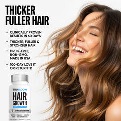 Tru Bloom Hair Growth Vitamins beverage-mix demonstrates versatile options for users.
