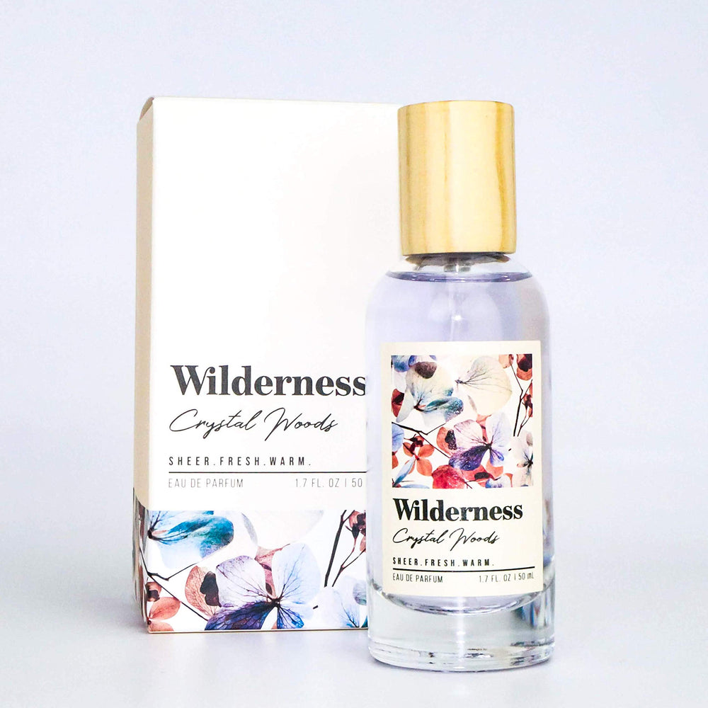 Tru Fragrance Beauty Wilderness Crystal Woods EDP packaging image showcasing premium gift-ready box
