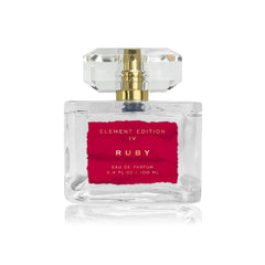 Tru Fragrance Element Edition Ruby bottle with cherry and vanilla for everyday elegance.