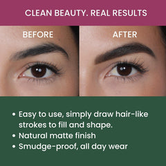 True + Luscious Brow Definer Auburn swatches show rich, blendable color.