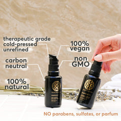 True Moringa Oil face application demonstrates fast absorption and non-greasy feel.