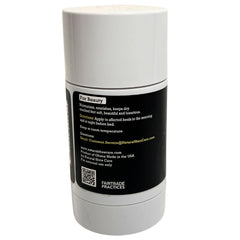 True Shea Heel Balm packaging showcasing ethical sourcing story and vanilla scent.