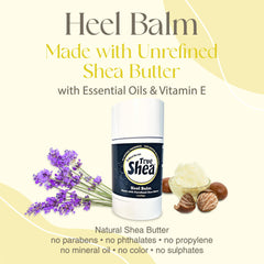Close-up of True Shea Heel Balm texture highlighting rich, natural ingredients