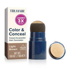 Truhair Jumbo Color & Conceal cap-application demonstrates mess-free root touch up.