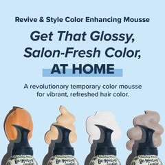 Truhair Revive Style Color Mousse Silver application showing even color touch-up.