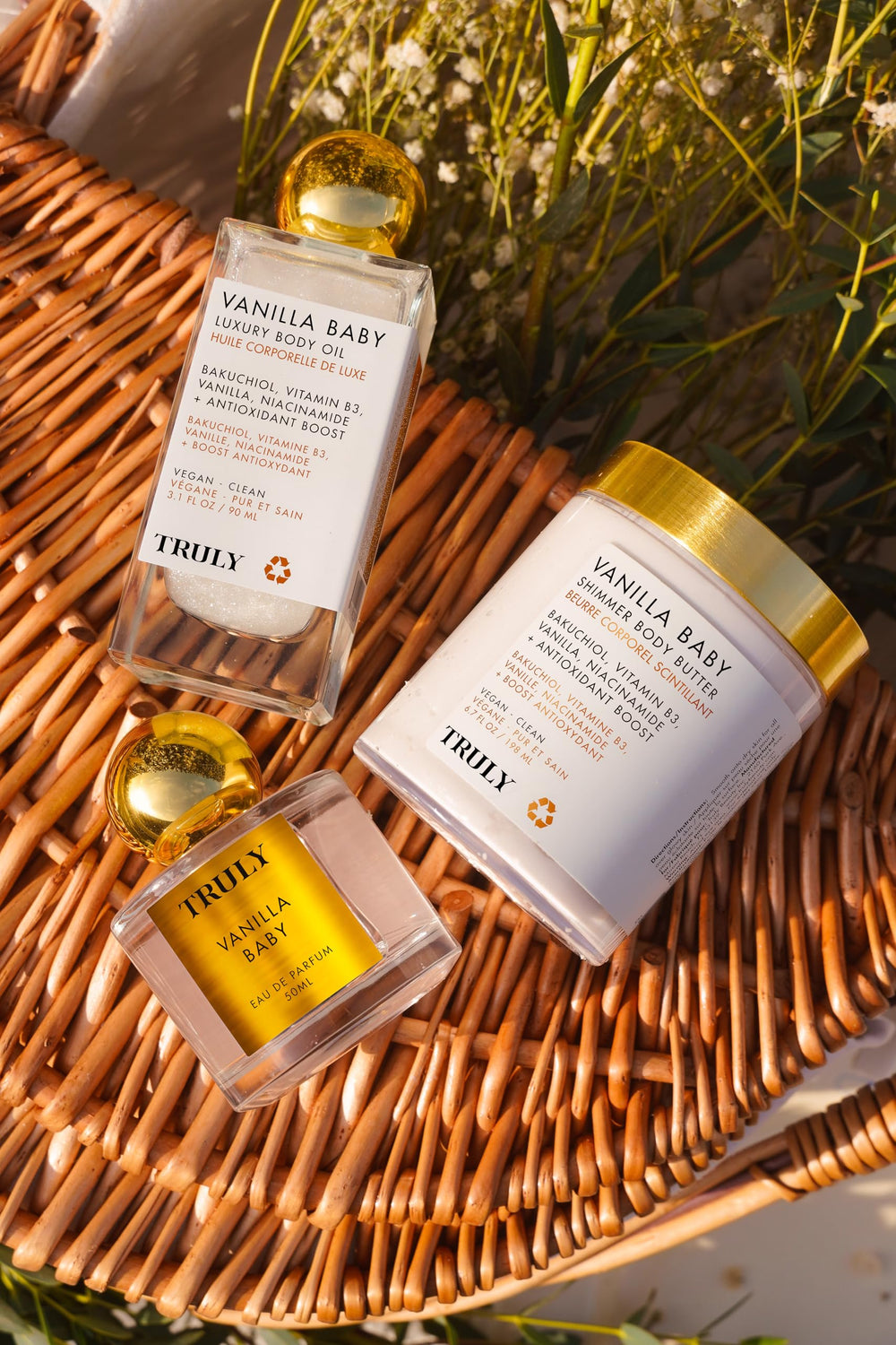Truly Vanilla Baby EDP packaging and cap showcase premium design