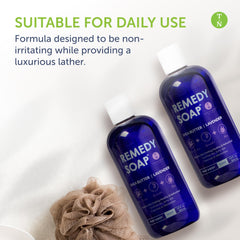 Truremedy Naturals bottle label details show ingredient focus and fragrance notes