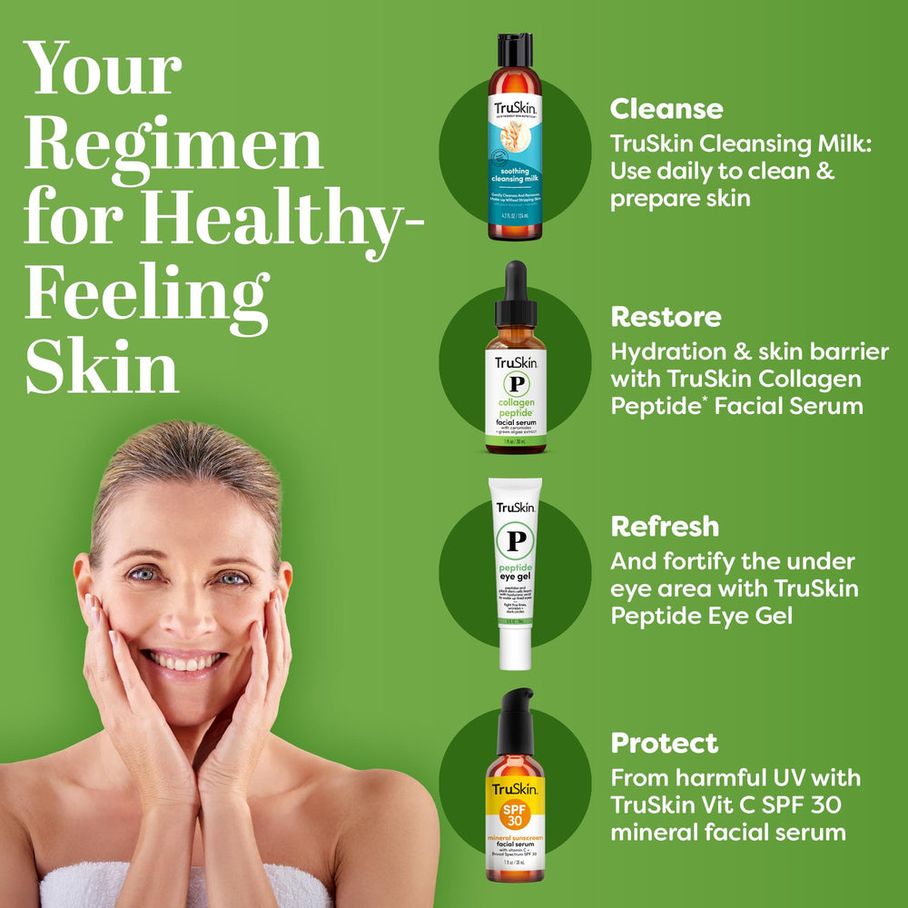 Fragrance-free TruSkin serum on pale background