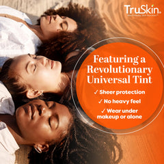 TruSkin Sunscreen Serum zinc oxide finish for a non-greasy look