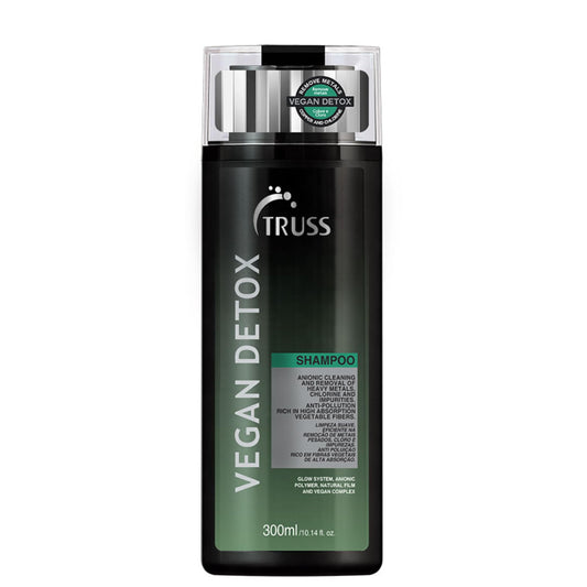 TRUSS Vegan Metal Detox Shampoo bottle display for deep cleansing of buildup