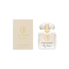 Trussardi My Name EDP bottle in elegant glass, ideal for daily wear and special occasions.