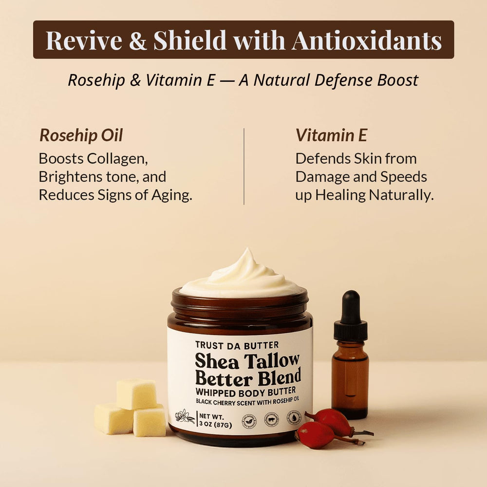 Trust Da Butter rosehip oil blend visible in formula for nourishment
