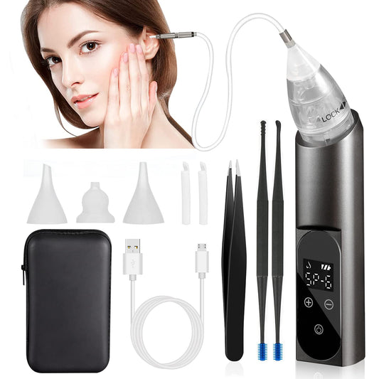 TRUSTV Ear Wax Vacuum Remover front view shows compact design for at-home use.