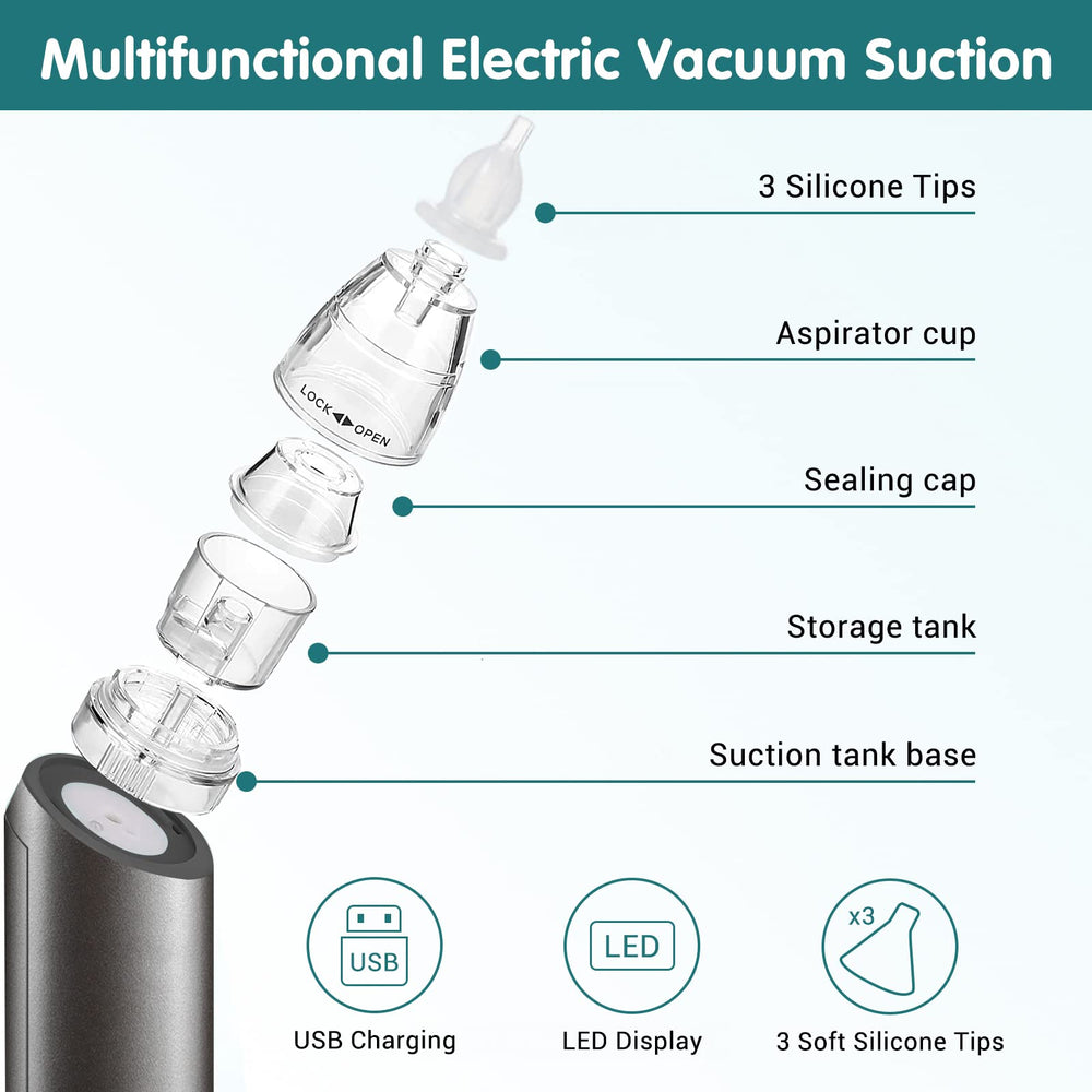 TRUSTV Vacuum with suction levels display highlights six settings for personalized cleaning.