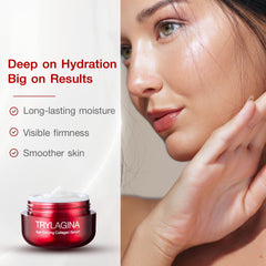 Applying Trylagina 12X serum to the face for smoothing look