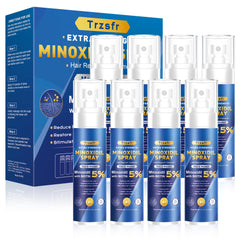 Trzsfr 5% Minoxidil spray bottle, top view for precise scalp application.