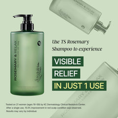 Coconut-derived cleansers in TS Rosemary & Relax create gentle cleansing texture.