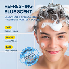 TS SHAMPOO GD daily-use teen shot suggests a simple grooming ritual.