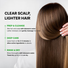 TS SHAMPOO Plus Biotin ingredients infographic highlights natural extracts