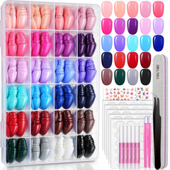 TsMADDTs 24 colors press on nails kit with glue offers quick at-home manicures.