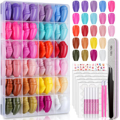 TsMADDTs 720pcs coffin press-on nails kit full beginner-friendly starter set