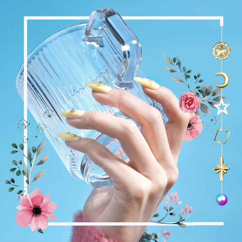 TsMADDTs glossy coffin nails look natural with simple removal