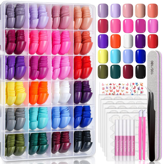 TsMADDTs press-on nails kit 720pcs for quick at-home manicures