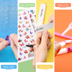 TsMADDTs short nails collection with natural-looking tips