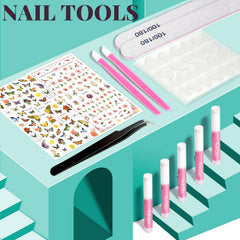 TsMADDTs storage box keeping all tools organized for easy DIY manicures.