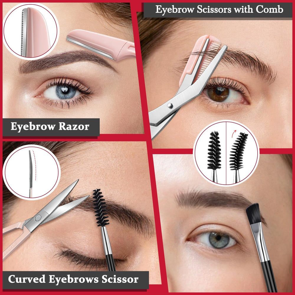 TsMADDTs eyebrow razor and brush for tidy brows and lashes.
