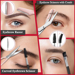 TsMADDTs eyebrow razor and brush for tidy brows and lashes.