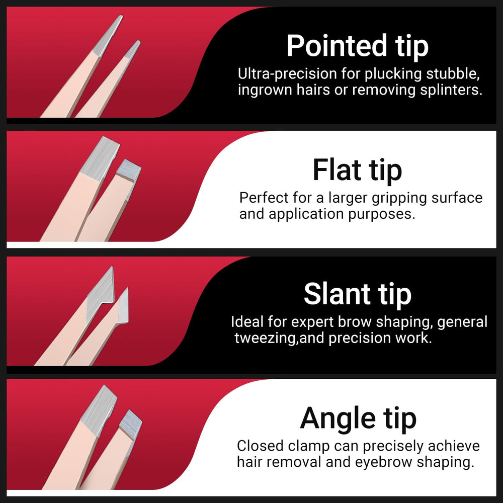 TsMADDTs flat tweezers for accurate grip and quick trimming.