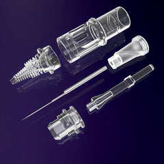Anti-backflow membrane in T&T AWE helps minimize ink backflow during tattooing.