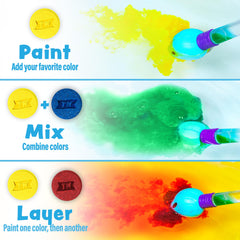 Tub Works Bath Color Brush water painting effect with vivid color streaks