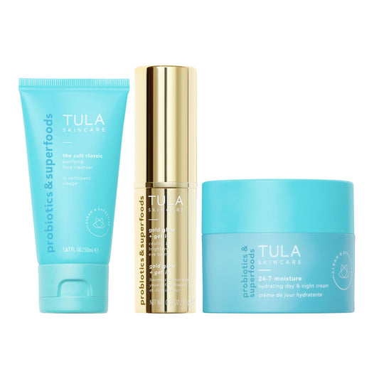 TULA Gold Glow Eye Balm in warm shade for cooling brightening under-eye