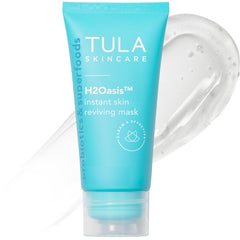TULA H2Oasis face-mask-application demonstrates quick hydration for tired skin.