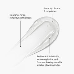 TULA H2Oasis hydration closeup highlights creamy texture delivering moisture and a dewy feel.