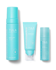 TULA Keep It Clear foam cleanser bottle for gentle acne cleansing.
