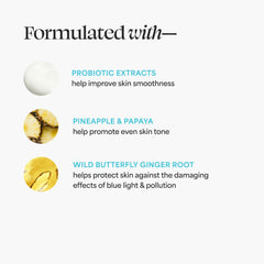 TULA Protect + Glow on the face during morning routine for daily protection.