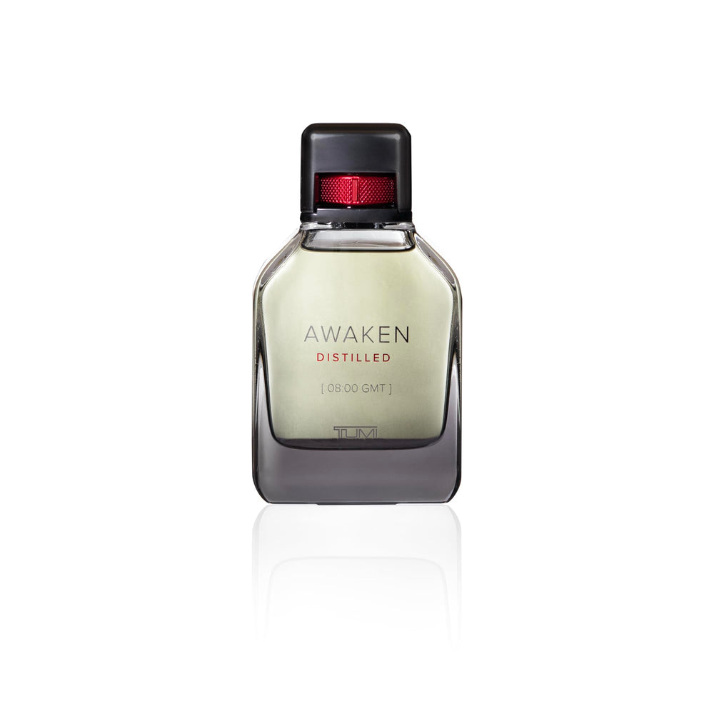 Close-up of the cap on TUMI Awaken Distilled highlighting premium design