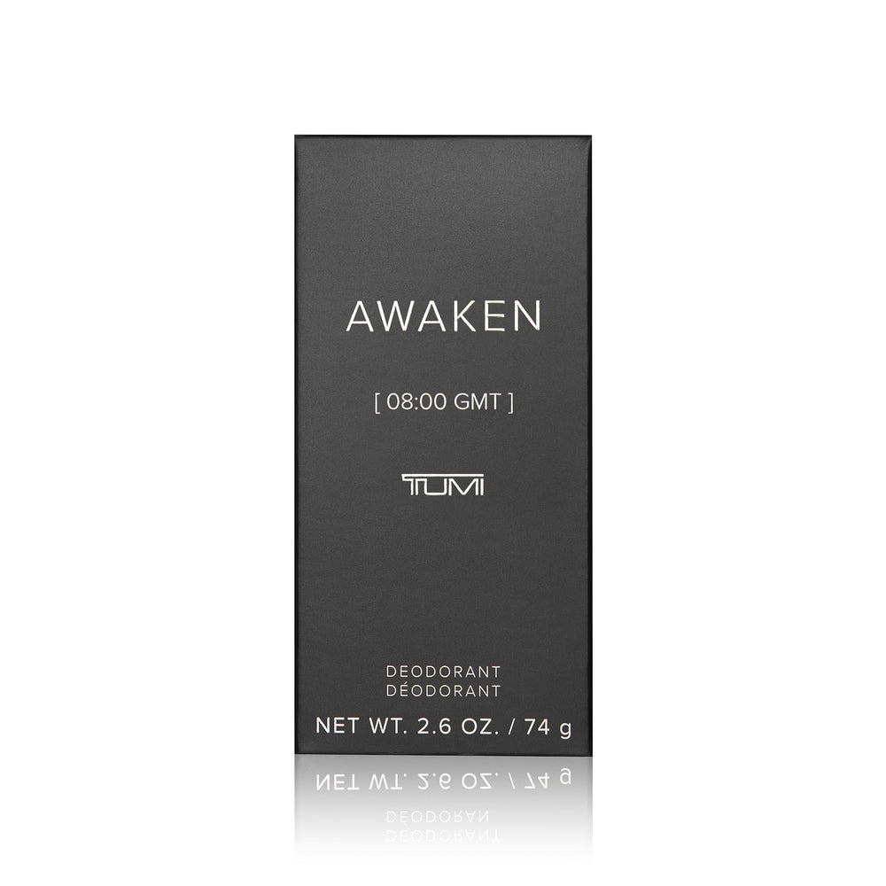 TUMI Awaken fragrance notes visual with bergamot and cedarwood base