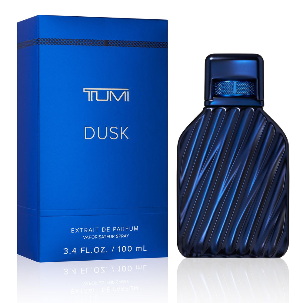TUMI DUSK packaging box, premium presentation for gifting or personal indulgence.