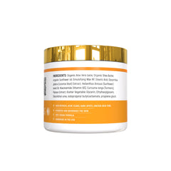 Eco-friendly packaging of turmeric cream signals thoughtful design.
