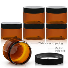 TUZAZO leak-proof amber jar with foam seal prevents spills.