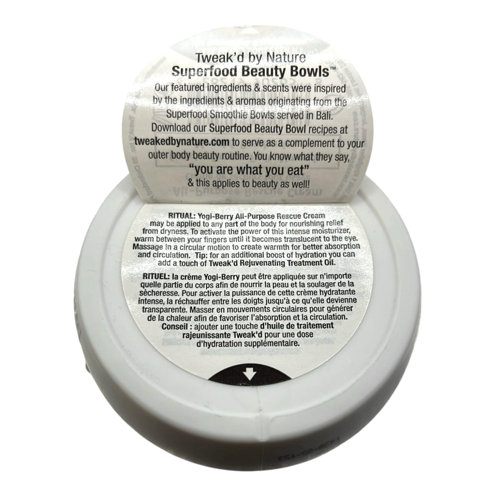 Tweak'd by Nature Yogi-Berry Cream scent evokes calming self-care rituals